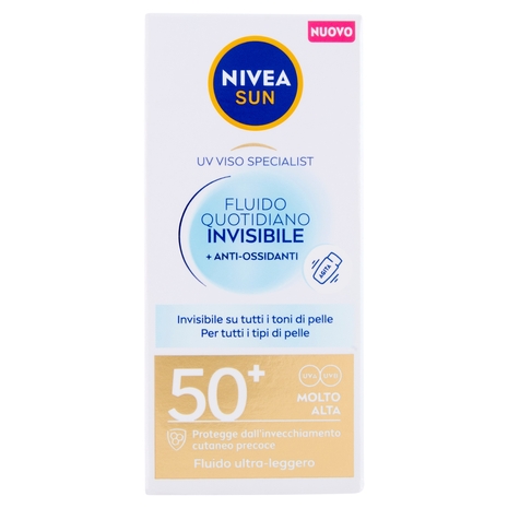 Nivea Sun UV Viso Specialist Fluido Quotidiano Invisibile 50+ Molto Alta Fluido ultra-leggero 40 ml